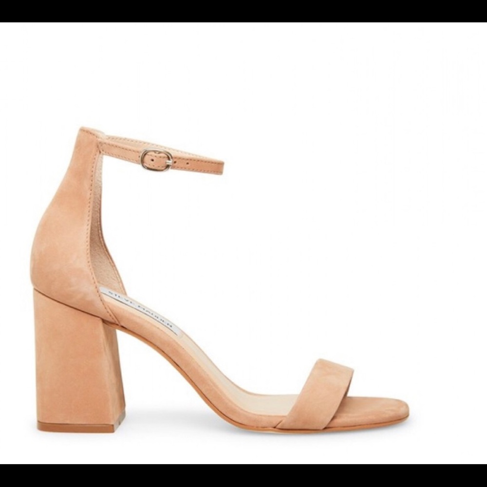 Steve Madden Gracelynn Camel Nubuck Heeled Sandal